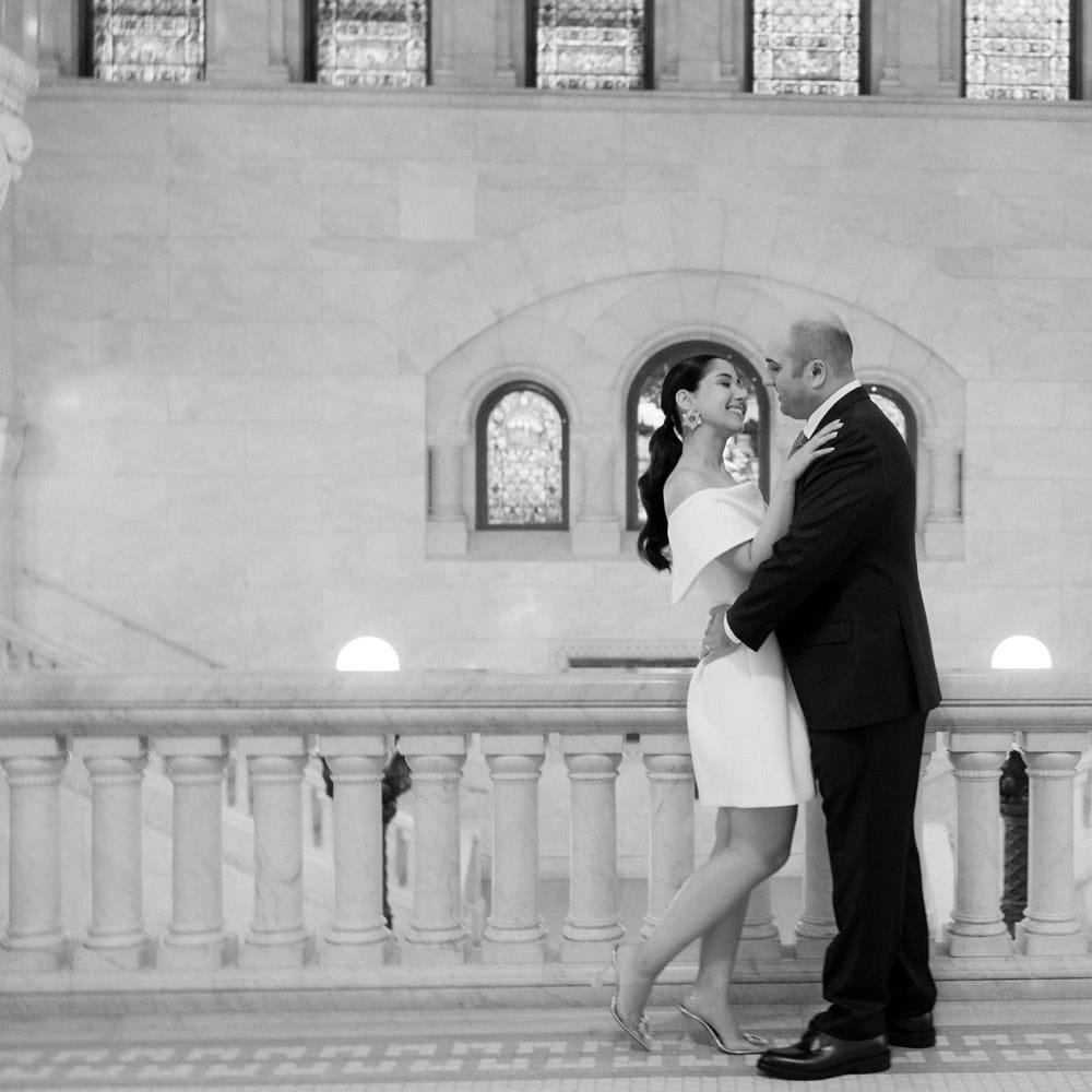 Elegant courthouse wedding with personal details at Minneapolis City Hall