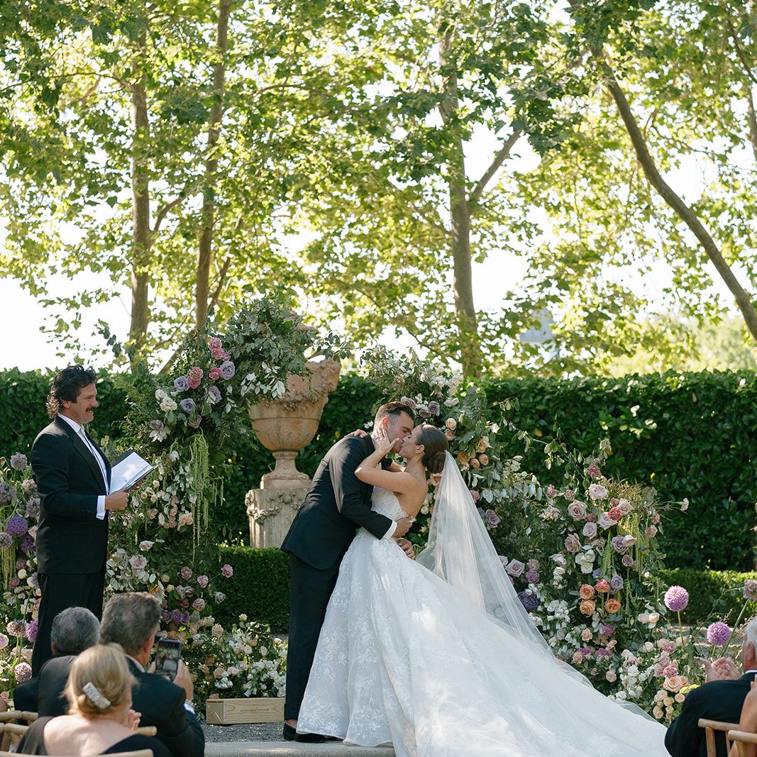 Olivia and Austin Seal their Vows with a Kiss in Enchanting Wedding at Beaulieu Garden