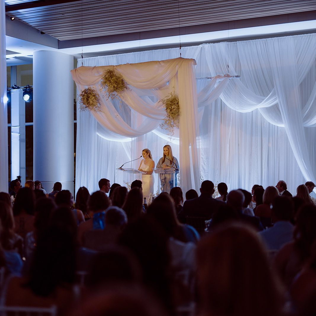 Award ceremony stage at Wisconsin Bride’s Best of 2025 event