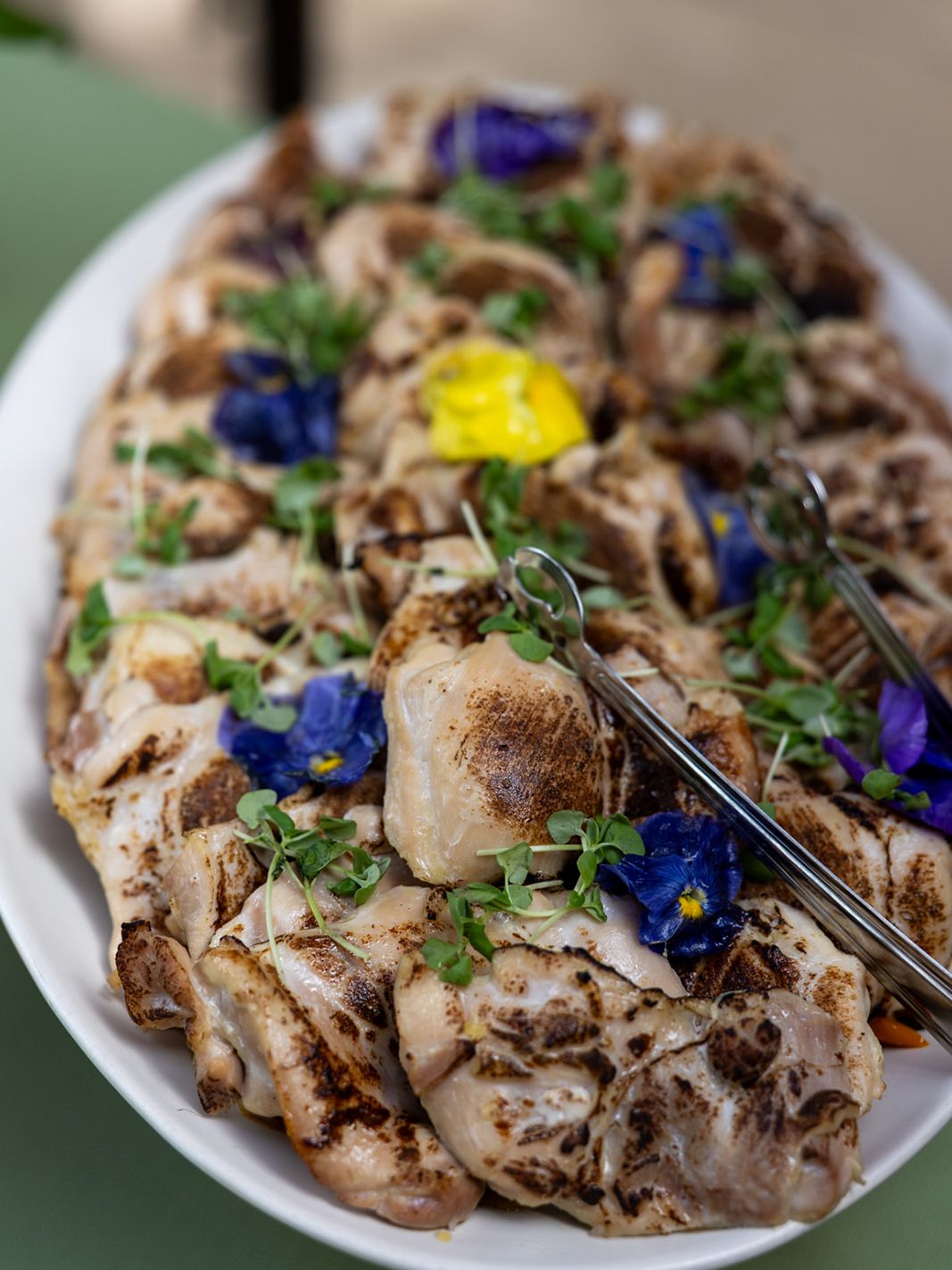Catered entrée served during the ILEA Napa-Sonoma event at Rodney Strong Vineyards