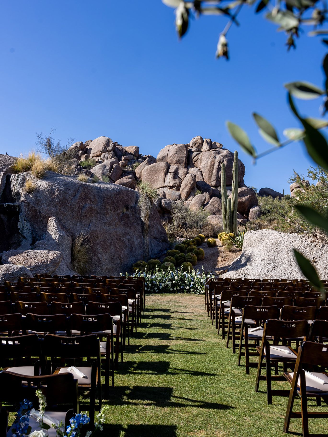 Kloos Wedding, AZB, Boulder Backdrop Ceremony
