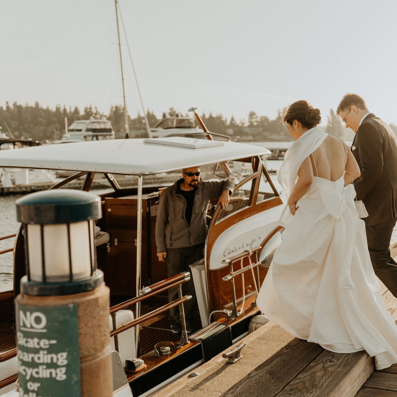 Lauren and Garrett Board a Boat on their Enchanting Wedding Day