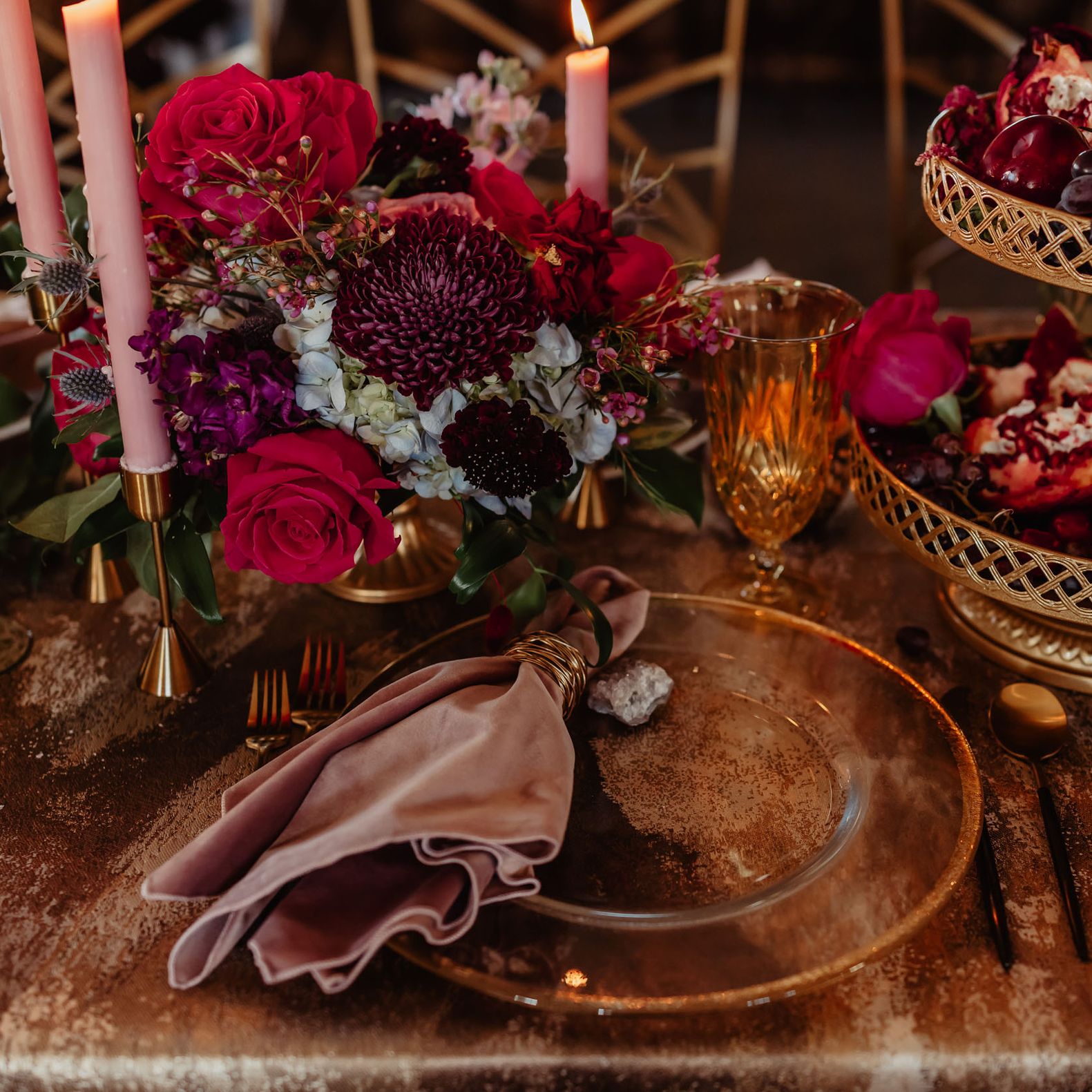 Luxurious and Moody Romance Emanates from Local Creatives in Styled Shoot at The Muse Whiskey & Coffee Bar Featuring Italian Touches