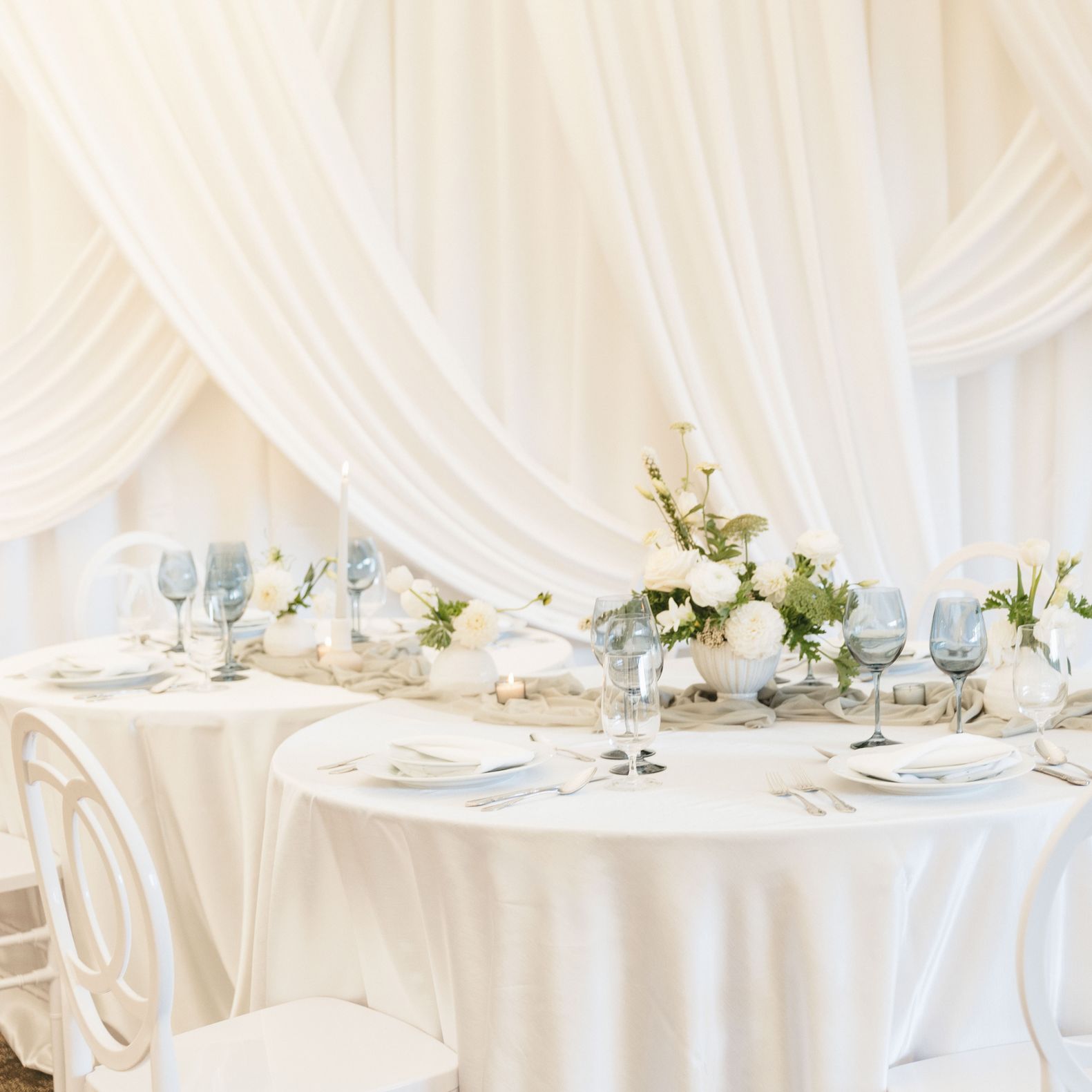 Swept Away: Elegant, Dreamy Draping Details in Styled Shoot at Oregon Golf Club