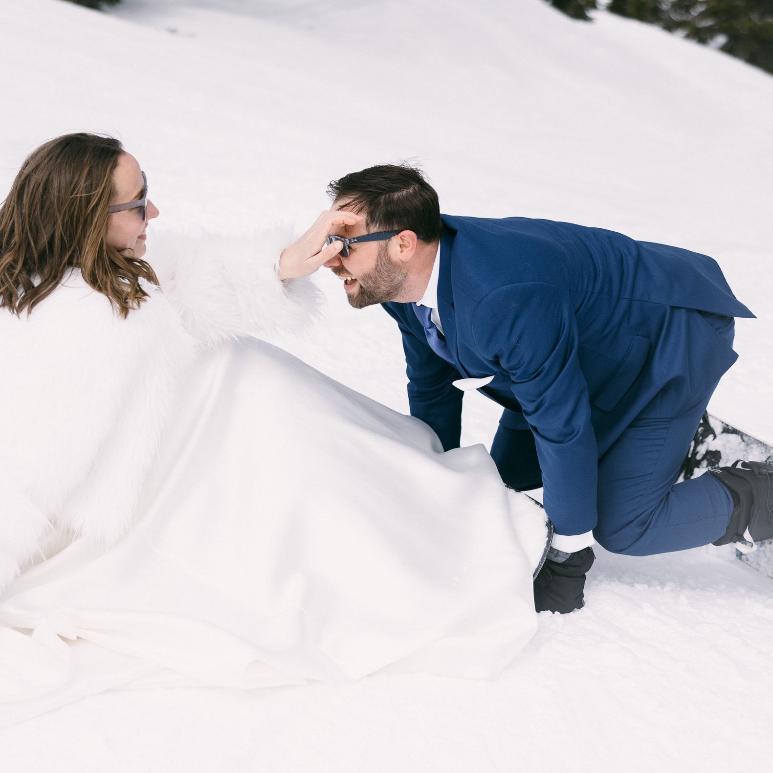 Fresh 'Pow' and Renewed Vows: Adventurous Elopement on Mt. Bachelor