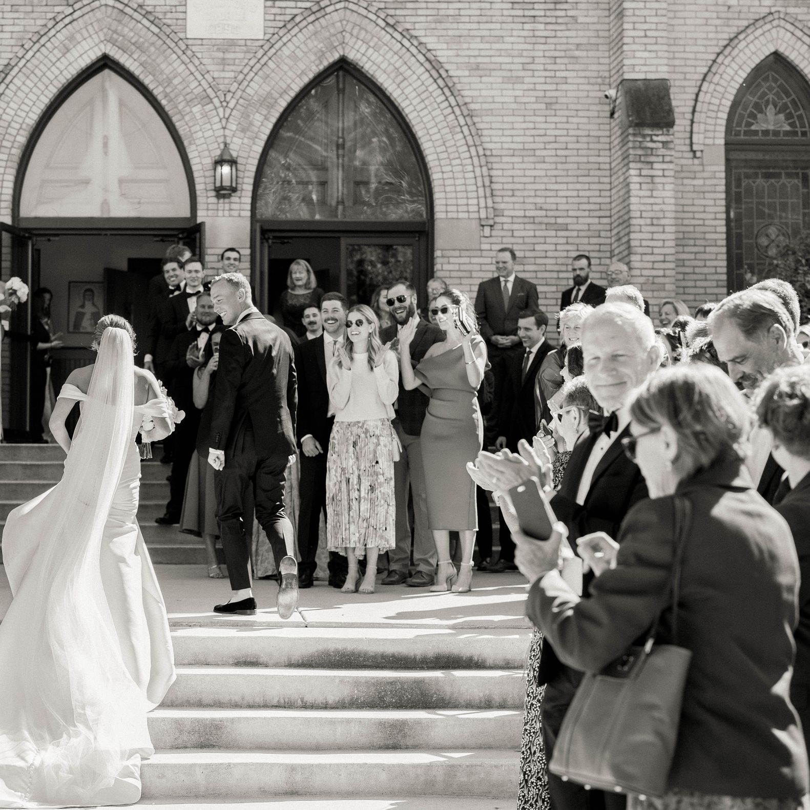 Muted colors at romantic September wedding make lush greenery and surrounding nature pop
