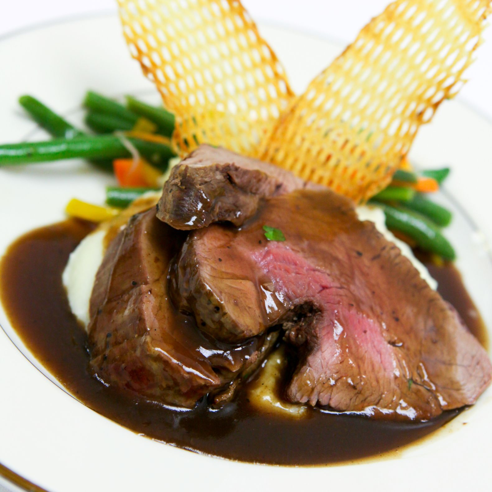 2024-11/Beef Tenderloin with a Brandy Peppercorn Sauce with Whipped Potatoes, Veg Medlay and a Fancy Chip (5).jpg