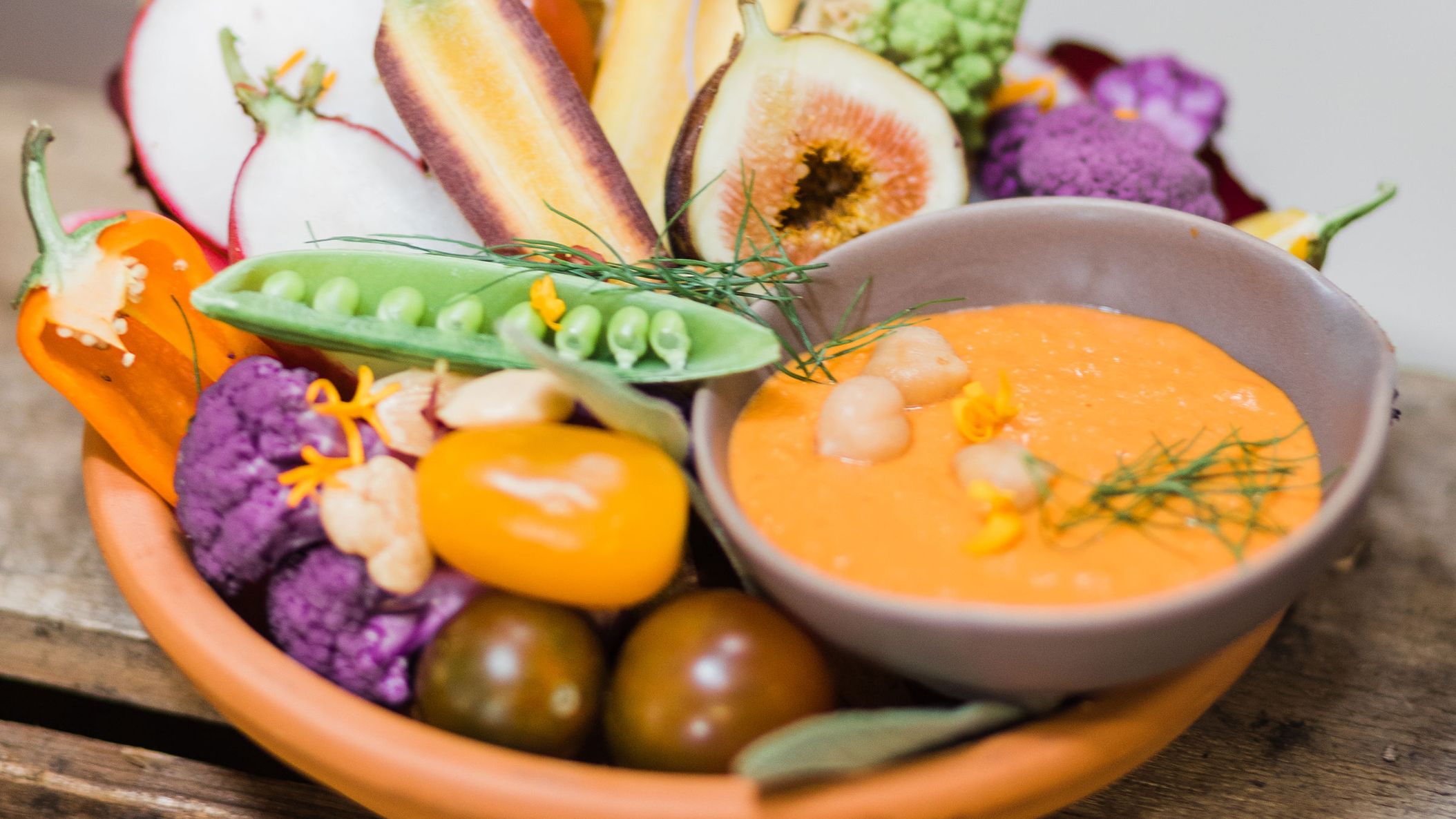 CWD/Individual Crudites, Roasted Pepper Hummus-- image__ Jessica Lynn Photography.jpg