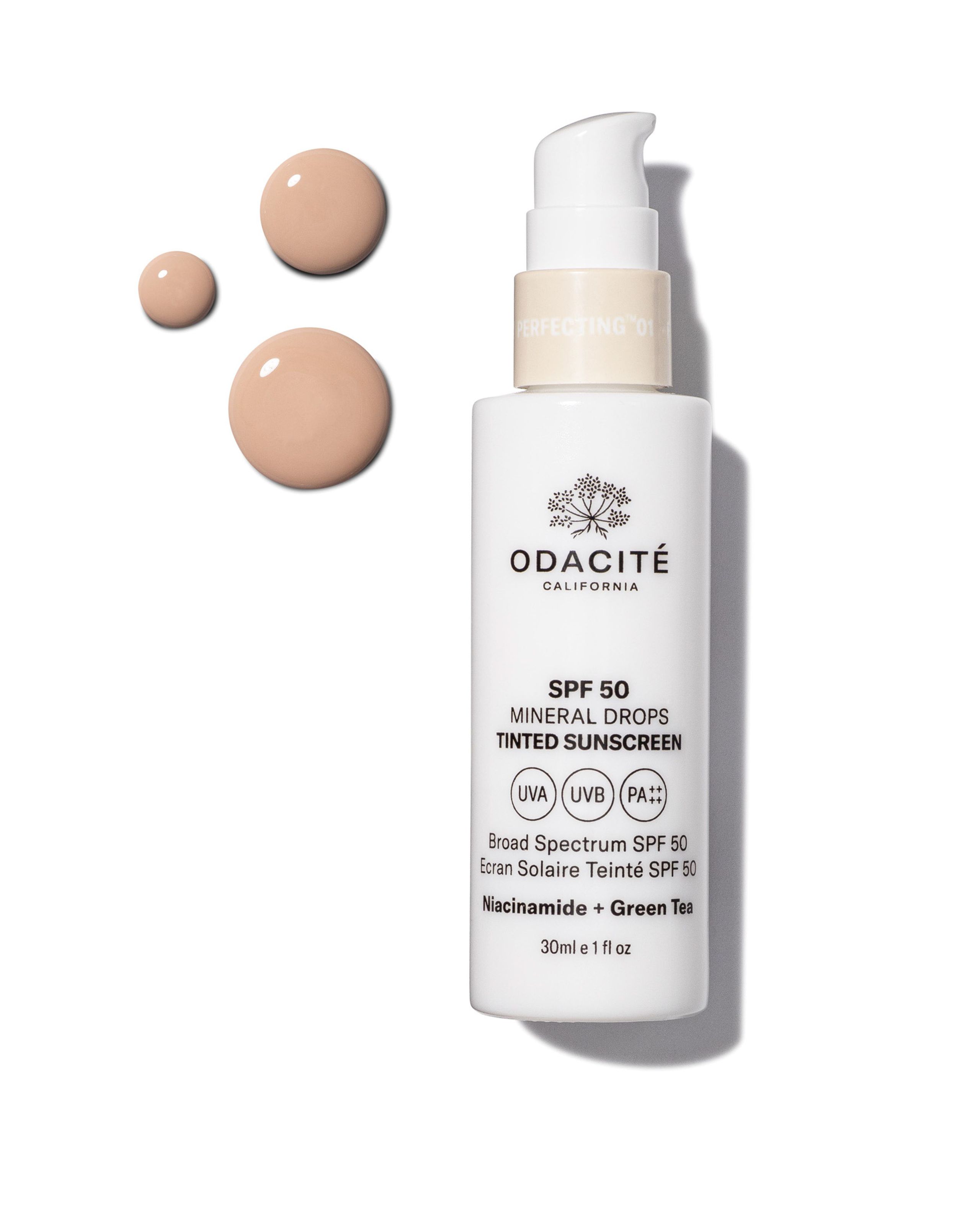 2023-12/SPF 50 Tinted Sunscreen Shade 1 Bottle and product droplets_062_Tif.jpg