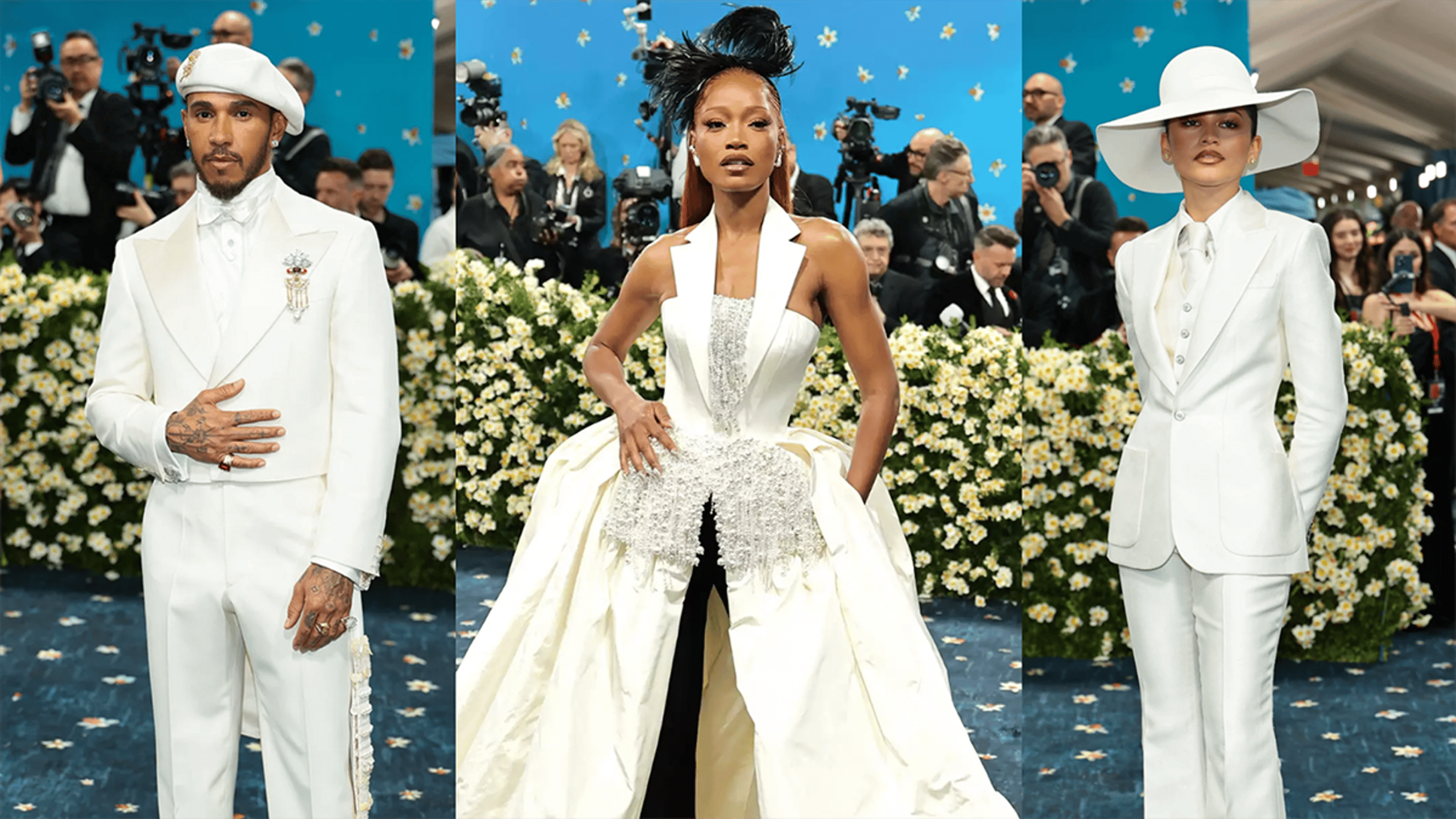 Lewis Hamilton, Keke Palmer and Zendaya showcase tailored elegance at the 2025 Met Gala celebrating "Superfine: Tailoring Black Style."