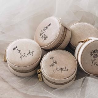 Embroidered jewelry holders via etsy 