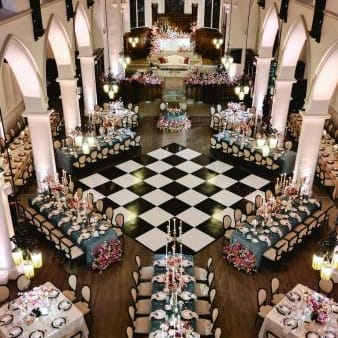 Interior of St. James 1868 in winning wedding day design