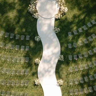 Aerial view of winning ceremony design 