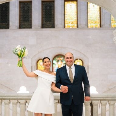 Elegant courthouse wedding with personal details at Minneapolis City Hall