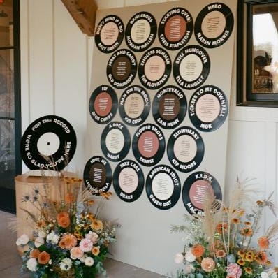 Record themed escort display in winning design