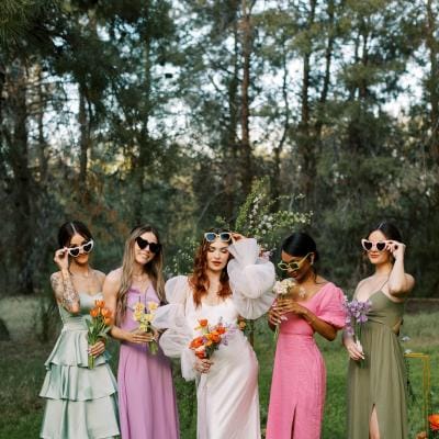 Models Pose with Sunglasses in Bright and Playful Styled Shoot
