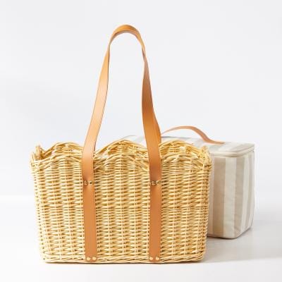 Scalloped Wicker Insulated Picnic Basket from Mark & Graham