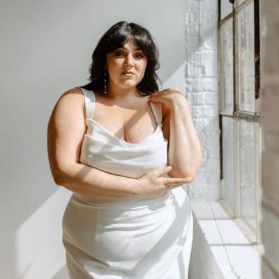 Model Posing in "#D3823" by Essense of Australia at The Neu Neu Styled Shoot