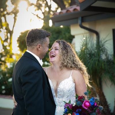 Amanda and Claude Share a Laugh in Vibrant Wedding at La Lomita Ranch