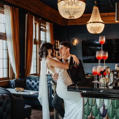 Luxurious and Moody Romance Emanates from Local Creatives in Styled Shoot at The Muse Whiskey & Coffee Bar Featuring Italian Touches