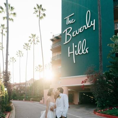 Stephanie and Scott hosted a Beverley Hills wedding full of timeless colors and decor.