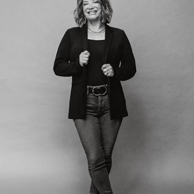 Black and white headshot of publisher Brooke Beise
