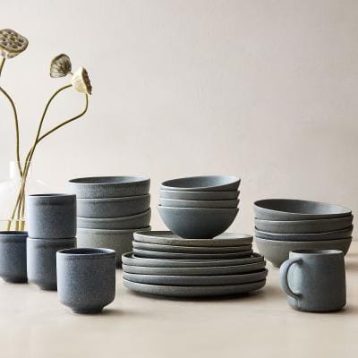 Earth toned tableware from West Elm
