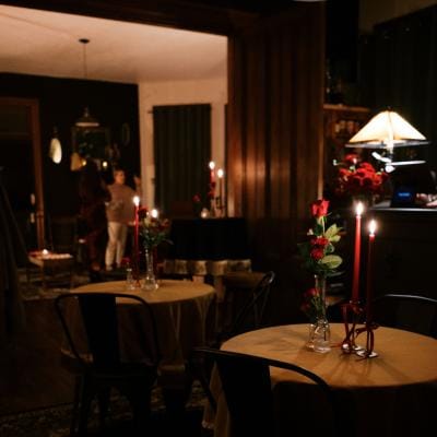 Interior of Tipsy Society's speakeasy