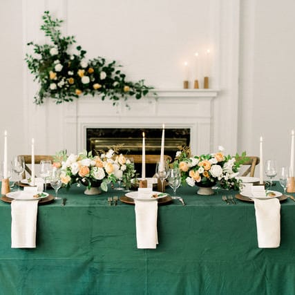 Lush greens set against a stark white space at The Blaisdell in Minneapolis.