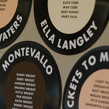 Record themed escort display in winning design