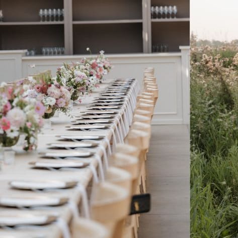 Collage of Daisy Kent and her bridal shower at Woodland Glasshaus