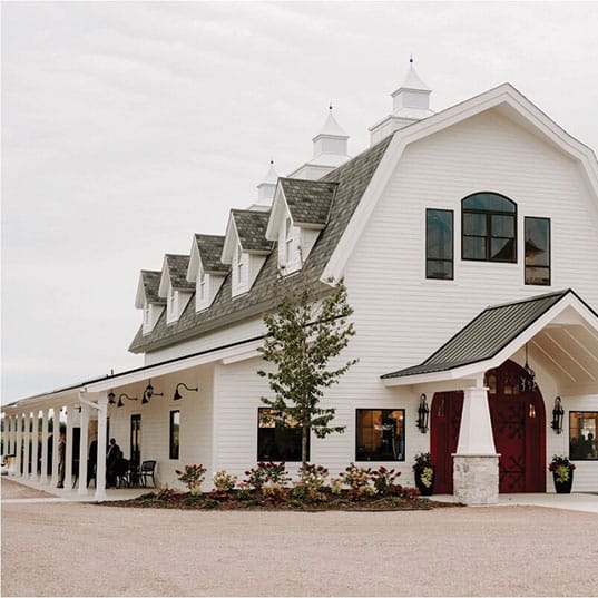 The chic barn at Ashery Lane Farm near Minnetonka has an apple orchard as well.