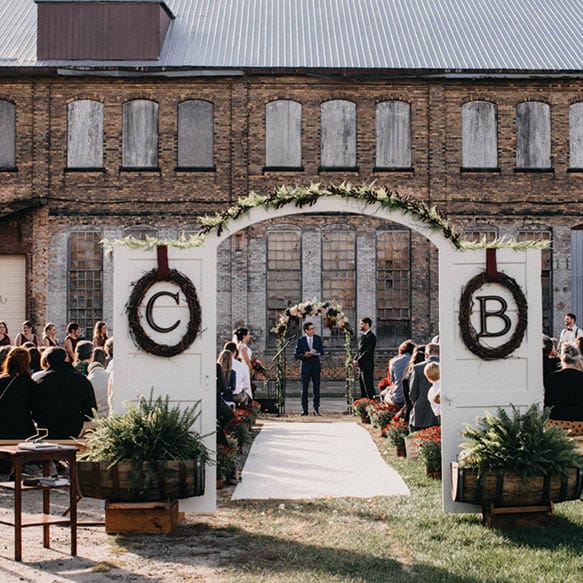 Wedding Ceremony at the NP Event Space in Minnesota