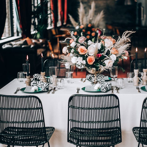 Dark Wedding Decor Minnesota