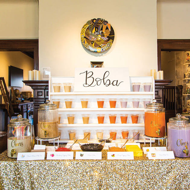 Boba bar is a fun, new addition to wedding receptions. 
