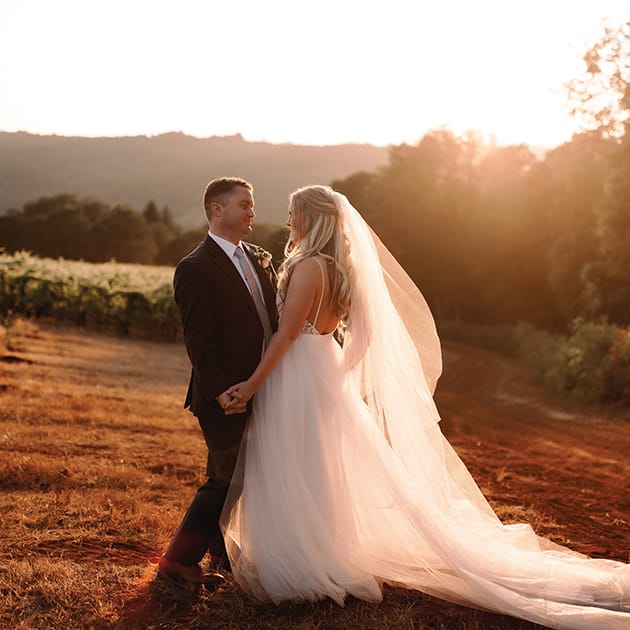 Taylor and Kyle wed at Maysara Winery