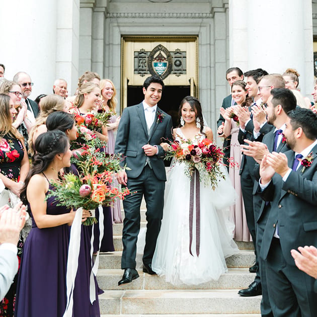 Bella and Travis get married at Lumber Exchange Event Center