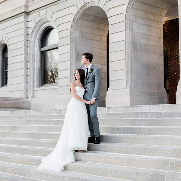 Kelsey and Brant celebrate their reunion after spending a year working apart with an elegant ceremony.