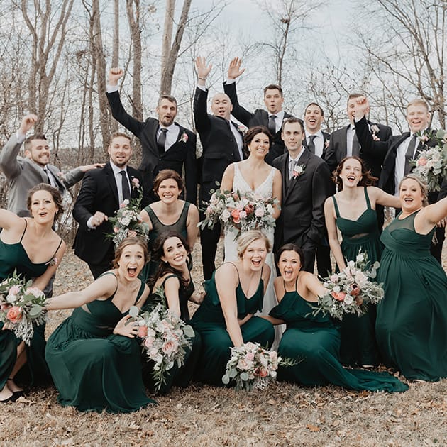 Carissa and James have an autumn wedding at Oak Ridge Country Club