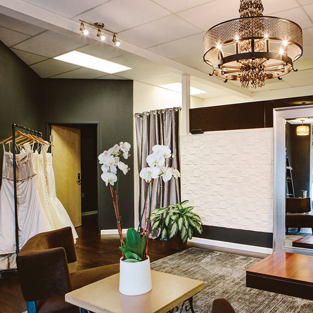 The newly relocated Divine Designs Bridal Boutique salon in Lake Oswego