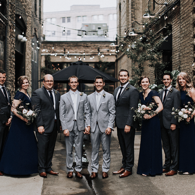 Wedding Party at Café & Bar Lurcat in Minneapolis