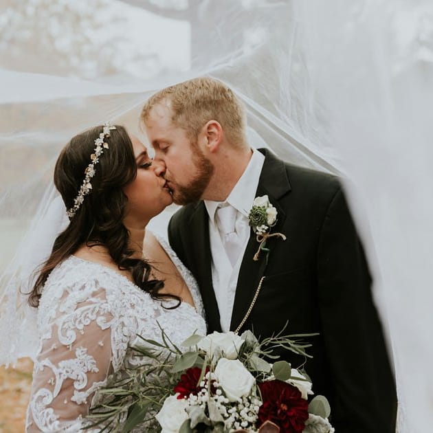 White and Crimson Wedding in the Woods | Wisconsin Bride