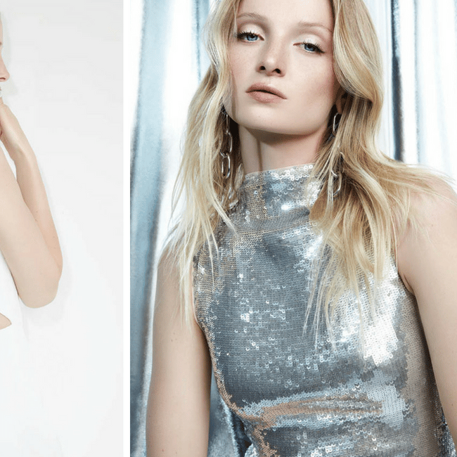 Silver and White Glam