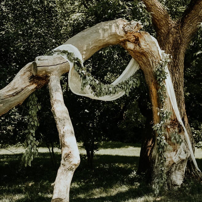 Wedding Ceremony Arch at the Hope Glen Farm