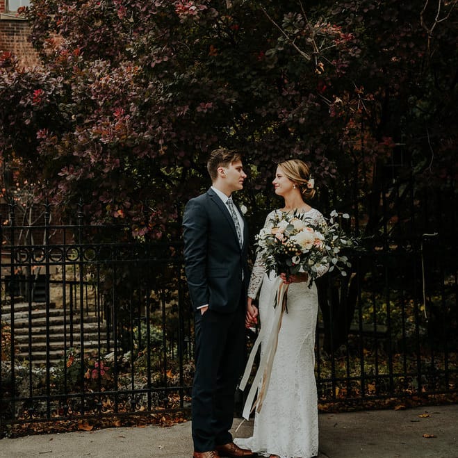 Born and raised Minnesotans get married in Stillwater by the river
