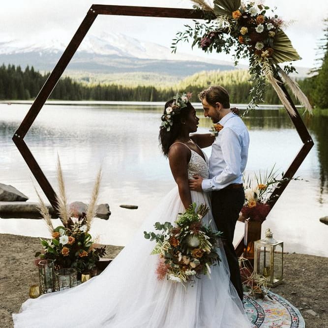 Trillium Lake Elopement; photo by Rachel Brookstein Photography