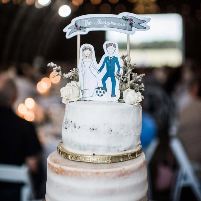 Wedding Cake with wedding cake topper