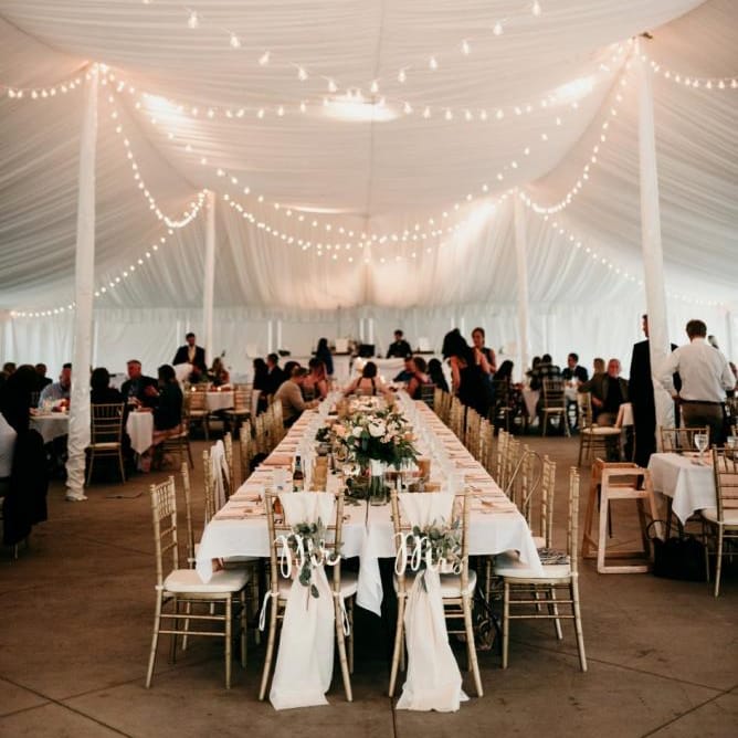 Peachy Wedding at the Chapel on the Green at Chula Vista | Wisconsin Bride