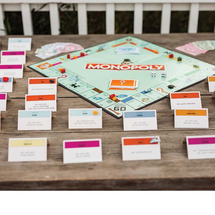 Monopoly themed wedding