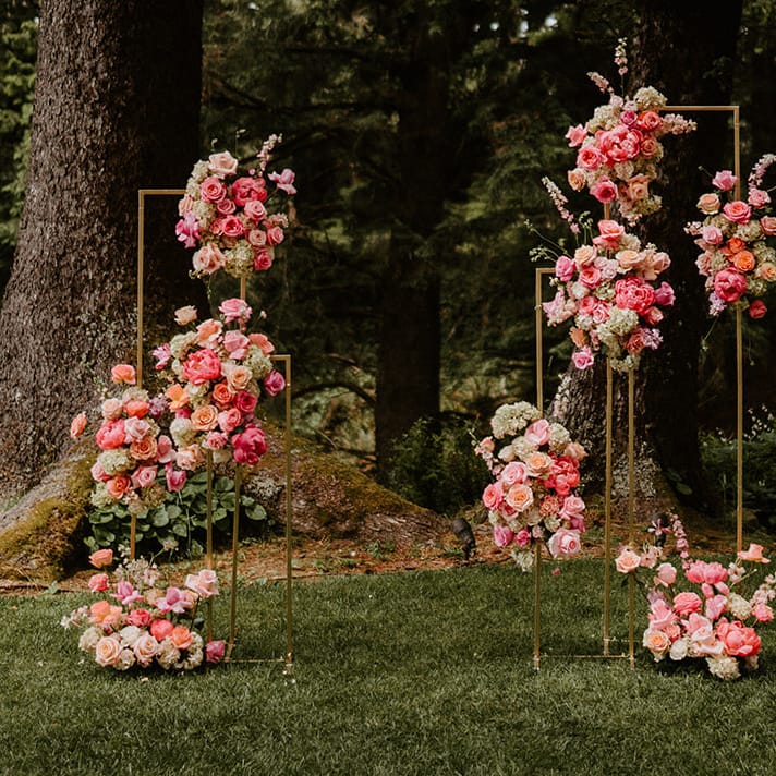 Shades of Sunset Brighten Modern, Personalized Crook Point Wedding